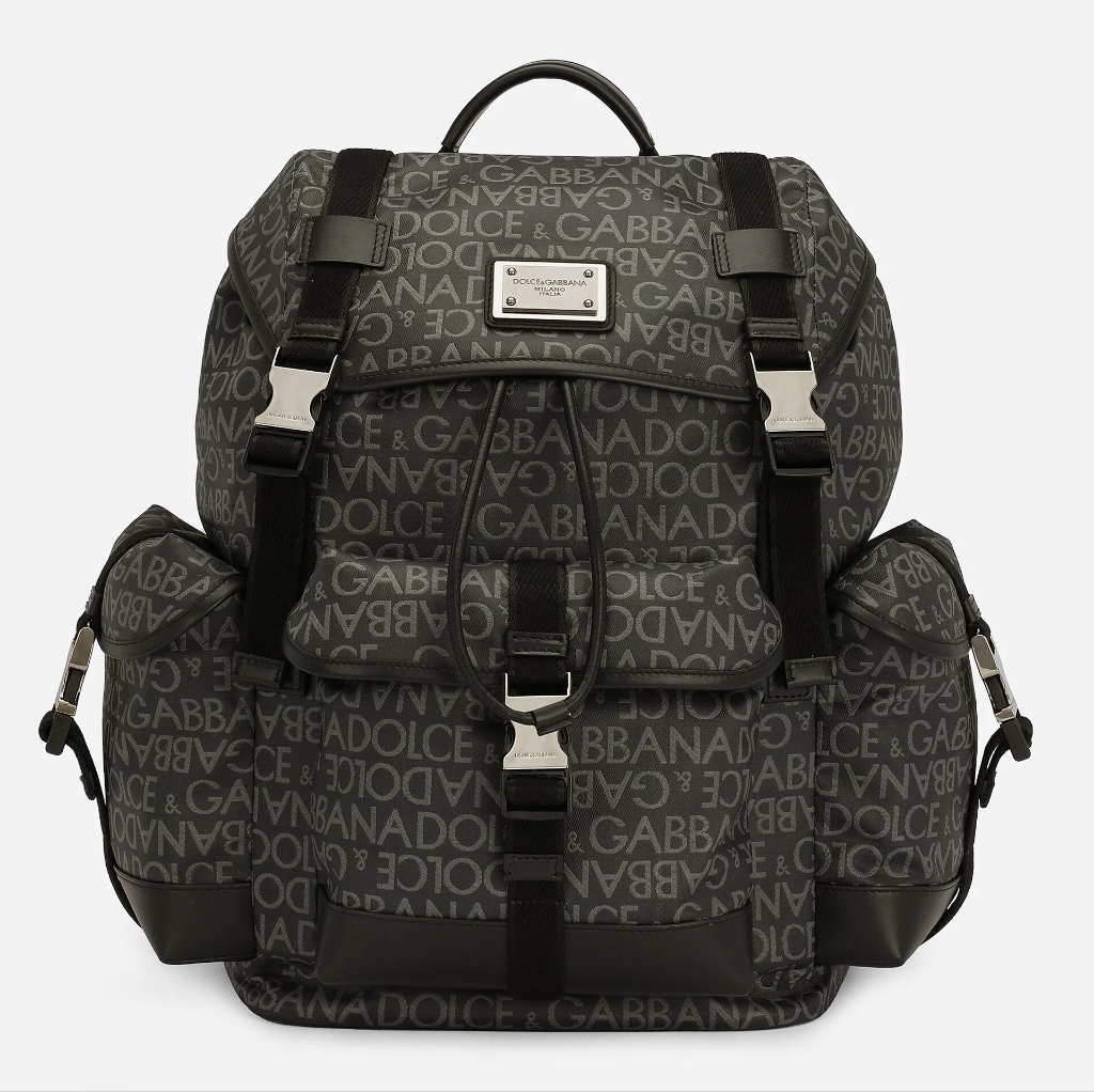 Dolce  Gabbana Coated Jacquard Backpack Brand New